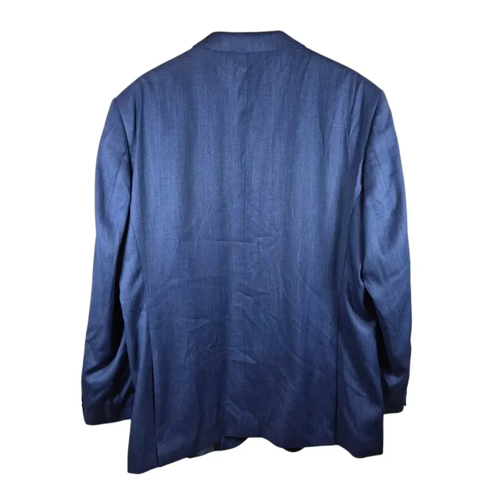 NWT Lineage Signature Collection Suit Jacket Blazer Mens 46R Blue Andrew Coat